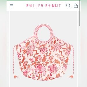 Roller Rabbit Bondi Bag Pink and Orange Floral Print